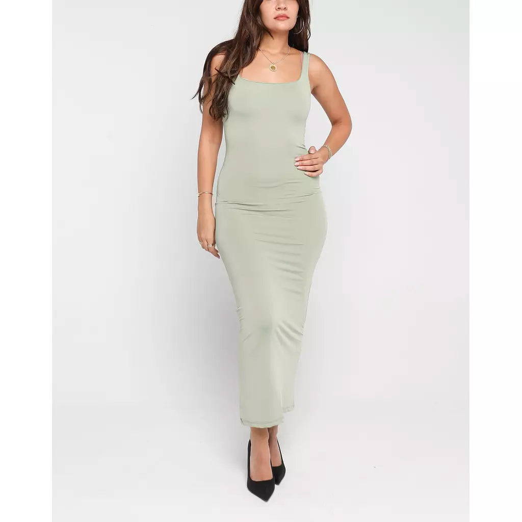 Square Neck Midi Dress